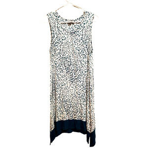 Tommy‎ Bahama Sleeveless Sundress Beach Cover Up White and Green Leopard Spots
